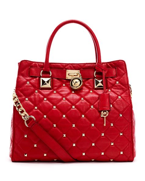 large michael kors hamilton|michael kors hamilton studded bag.